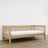Sofa-lit pin naturel – barrière latérale en bois, sécurité pour les enfants