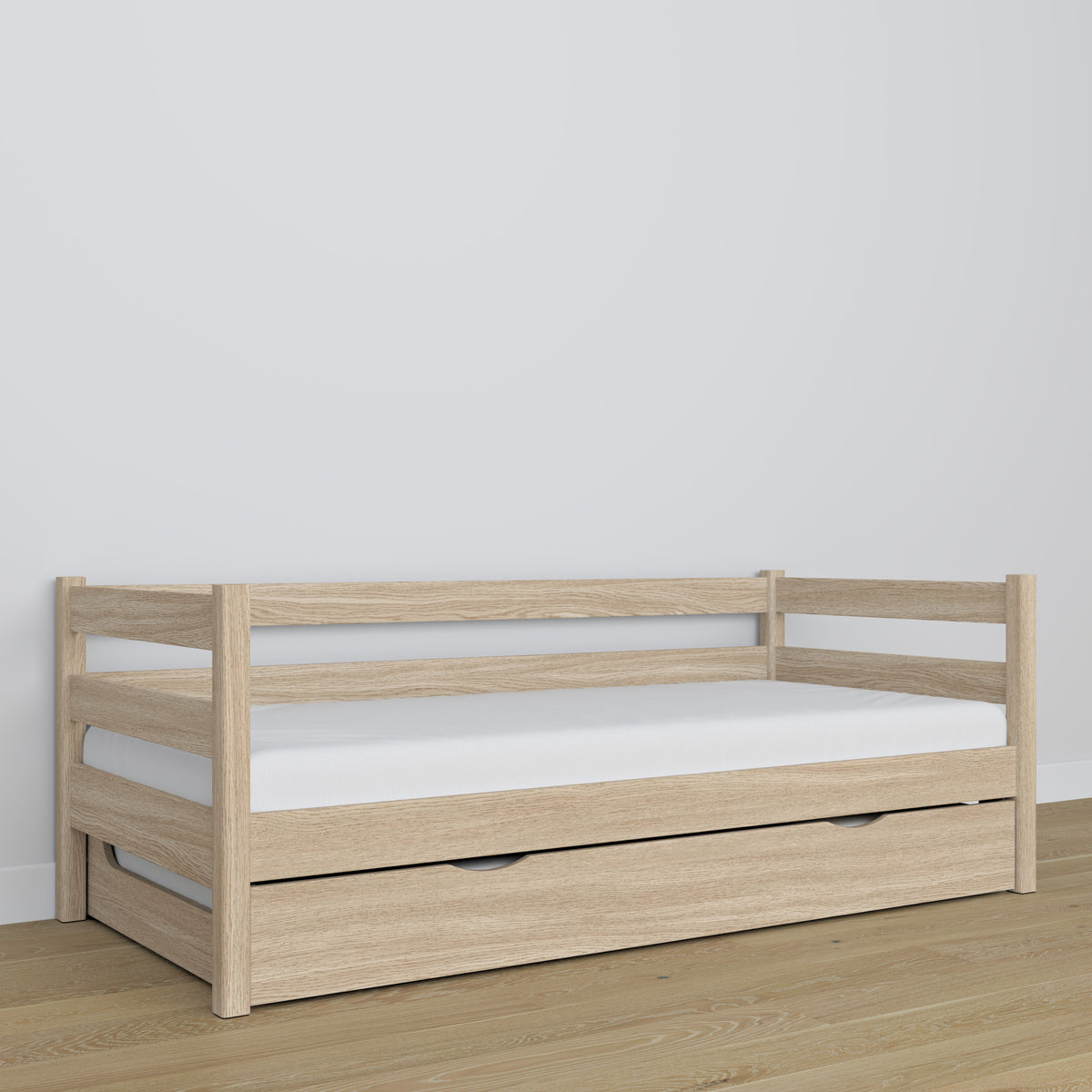 Sofa-Bett Eiche gebleicht – Eichedetails, hohe Qualität Nizio