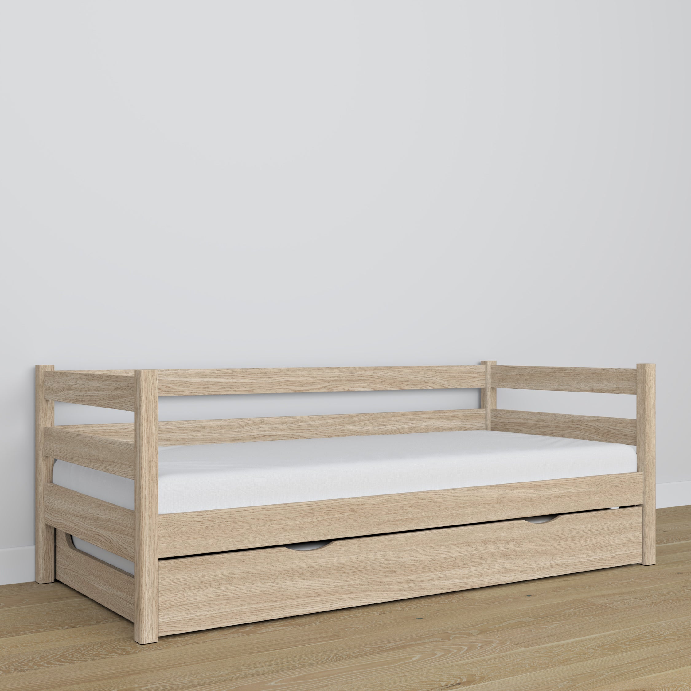 Sofa-Bett Eiche gebleicht – Eichedetails, hohe Qualität Nizio