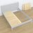 Doppelbett Holz Grau – Maße und Schema, Nizio Home
