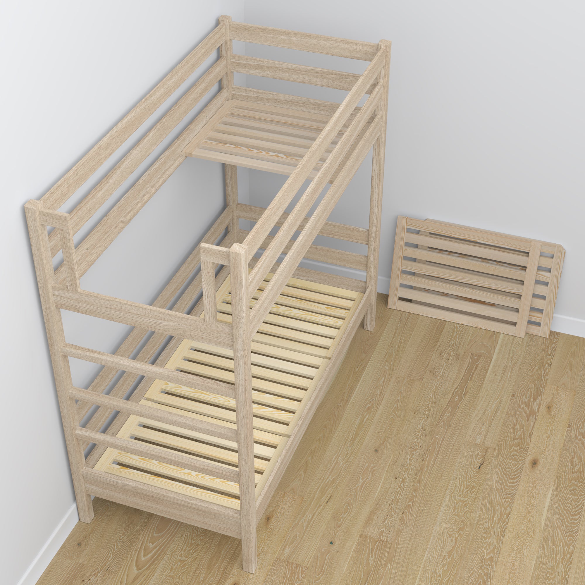 Bleached Oak Oak Bunk Bed – Dimensions and Diagram, Nizio