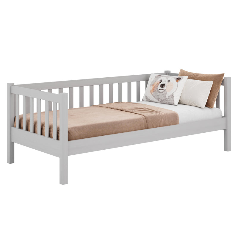 Bettsofa aus Holz Grau – Kinderzimmer, skandinavischer Stil Nizio