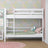 Lit superposé blanc – échelle i barrière ochronna en bois, Nizio Home