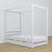 Lit à baldaquin en bois blanc – décoration de chambre d'enfant scandinave