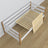 Sofabett mit Schublade für Matratze weiß-Eiche aus Holz – Maße, Nizio