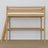 Lit mezzanine chêne naturel avec bureau – espace d'apprentissage sous la chambre, en chêne