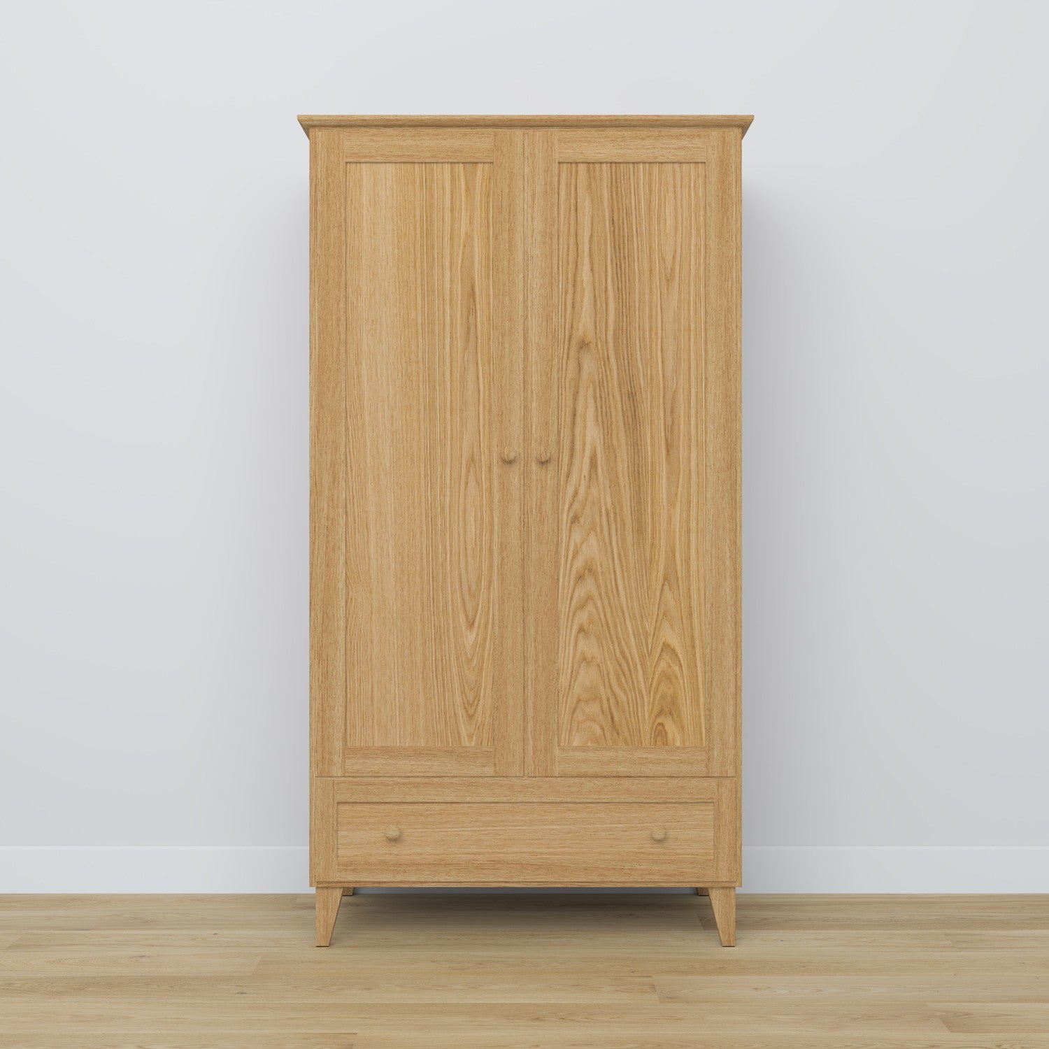 Armoire 2 portes z tiroir en chêne chêne naturel – chambre, style scandinave