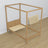 Oak canopy bed natural oak – scandi child’s room arrangement