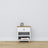 Bedside table with drawer N02 wooden white with oak – bedroom, Scandinavian style