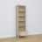 Bookcase 1S 57 bleached oak made of oak – side view, depth and profile