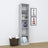 Étagère en bois gris – salon i bureau, bois massif, style scandinave Nizio