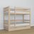 Bunk Bed with Mattress Drawer Bleached Oak Oak – Solid Wood, Scandi Style