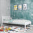Lit simple en bois blanc – chambre d'enfant, bois massif, style scandinave
