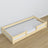 Lit bas en bois pin incolore – niska rama, vue de côté, chambre scandinave