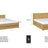 Oak double bed with drawer natural oak – angled view, scandi bedroom