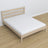 Doppelbett gebleichte Eiche im Schlafzimmer – Einrichtung mit Bettwäsche, scandi Stil
