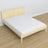 Doppelbett Kiefer farblos im Schlafzimmer – Einrichtung mit Bettwäsche, Scandi-Stil