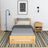 Lit pin naturel z tiroir na matelas – vue de côté, en bois, Nizio Home