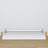 Lit bas en bois blanc-chêne – vue en biais, chambre