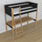 Loft bed black/oak wooden – top view of the sleeping area, Nizio
