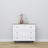 Commode 3S blanc avec chêne en bois – vue de côté, kompaktowa forme