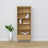 Bookcase with drawer oak natural oak 80 cm – living room and office, Scandinavian style
