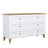 Commode 6S en bois blanc avec chêne 154 cm w chambre – décoration scandinave