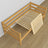 Holz-Sofabett Kiefer natur – Ansicht vom Kopfende, Kinderzimmer
