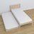 Bed with mattress drawer bleached oak made of oak – dimensions, Nizio