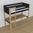 Loft bed black/oak wooden – top view of the sleeping area, Nizio
