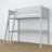 Grey Wooden Loft Bed with Desk – Ladder and Safety Rail