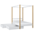 Bed white/oak canopy bed – wooden details and joints, Nizio Home