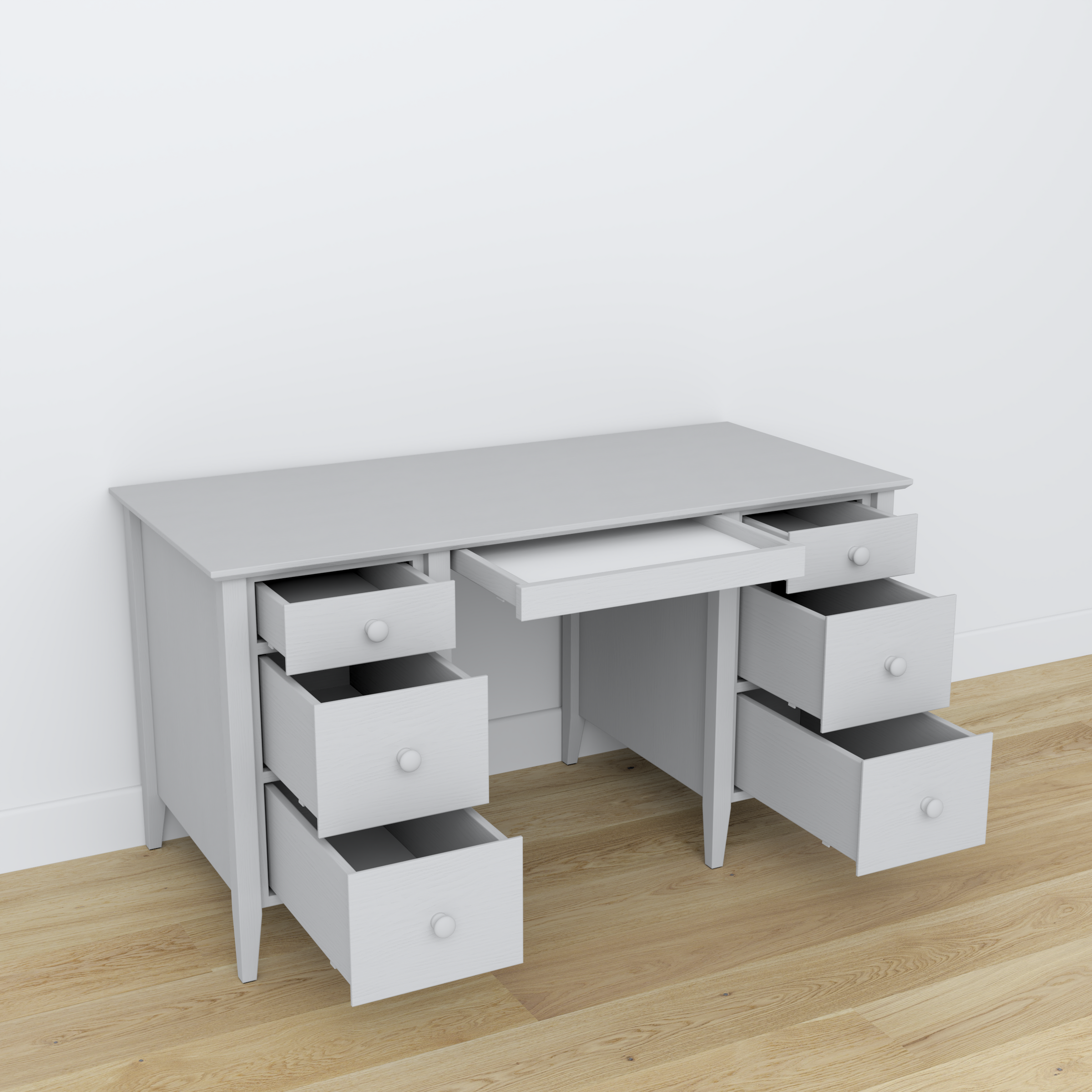 Bureau 6S Scandi en bois gris