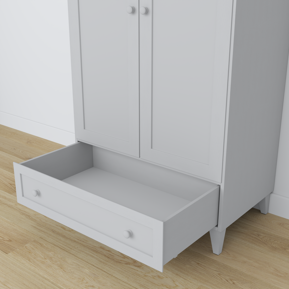Armoire 2D1S Scandi en bois gris
