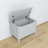 Coffre Scandi en bois gris