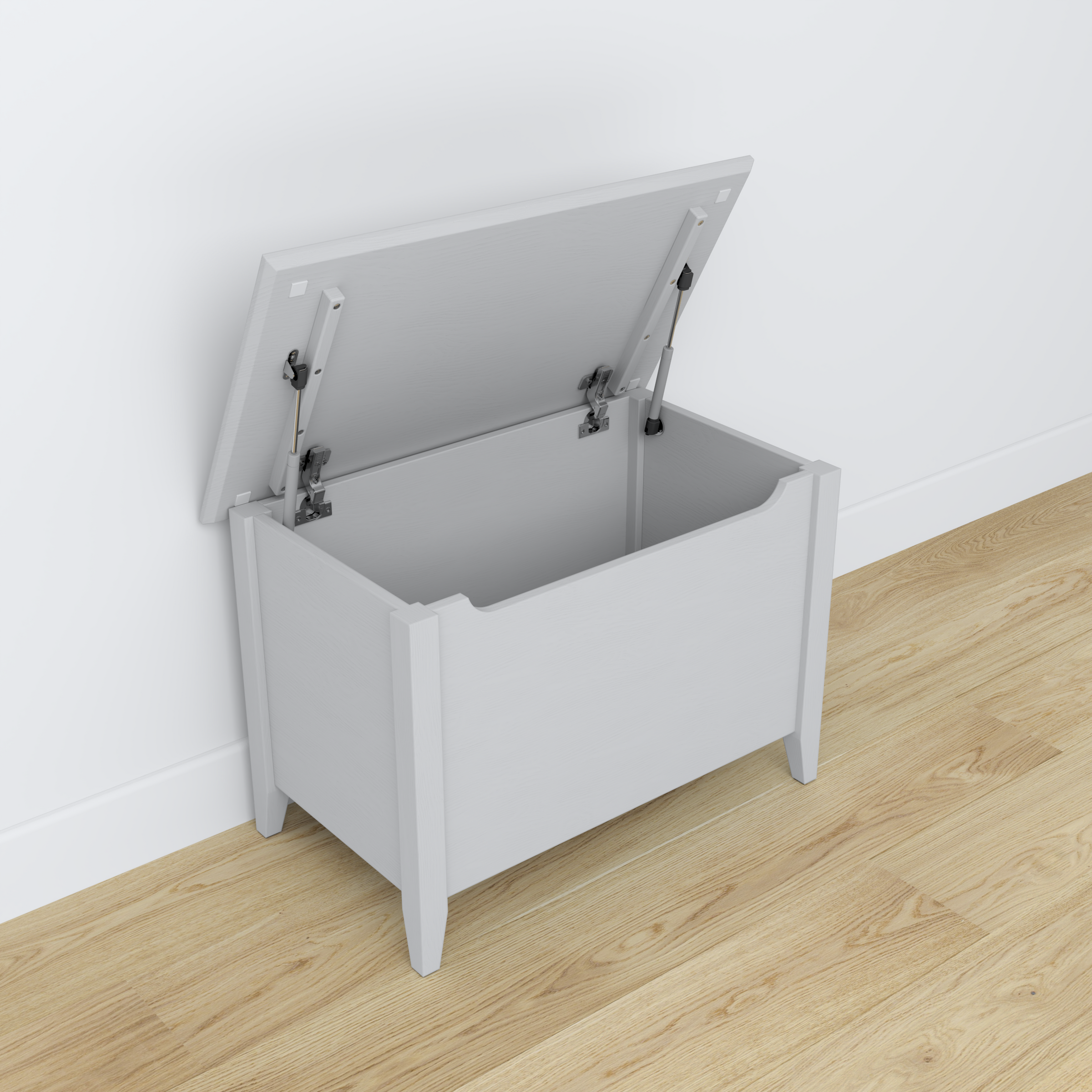 Coffre Scandi en bois gris