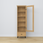 Oak Display Cabinet 1S 57 Scandi Black / Natural Oak