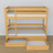 Natural Pine Wooden Bunk Bed with Drawer – Dimensions and Diagram, Nizio