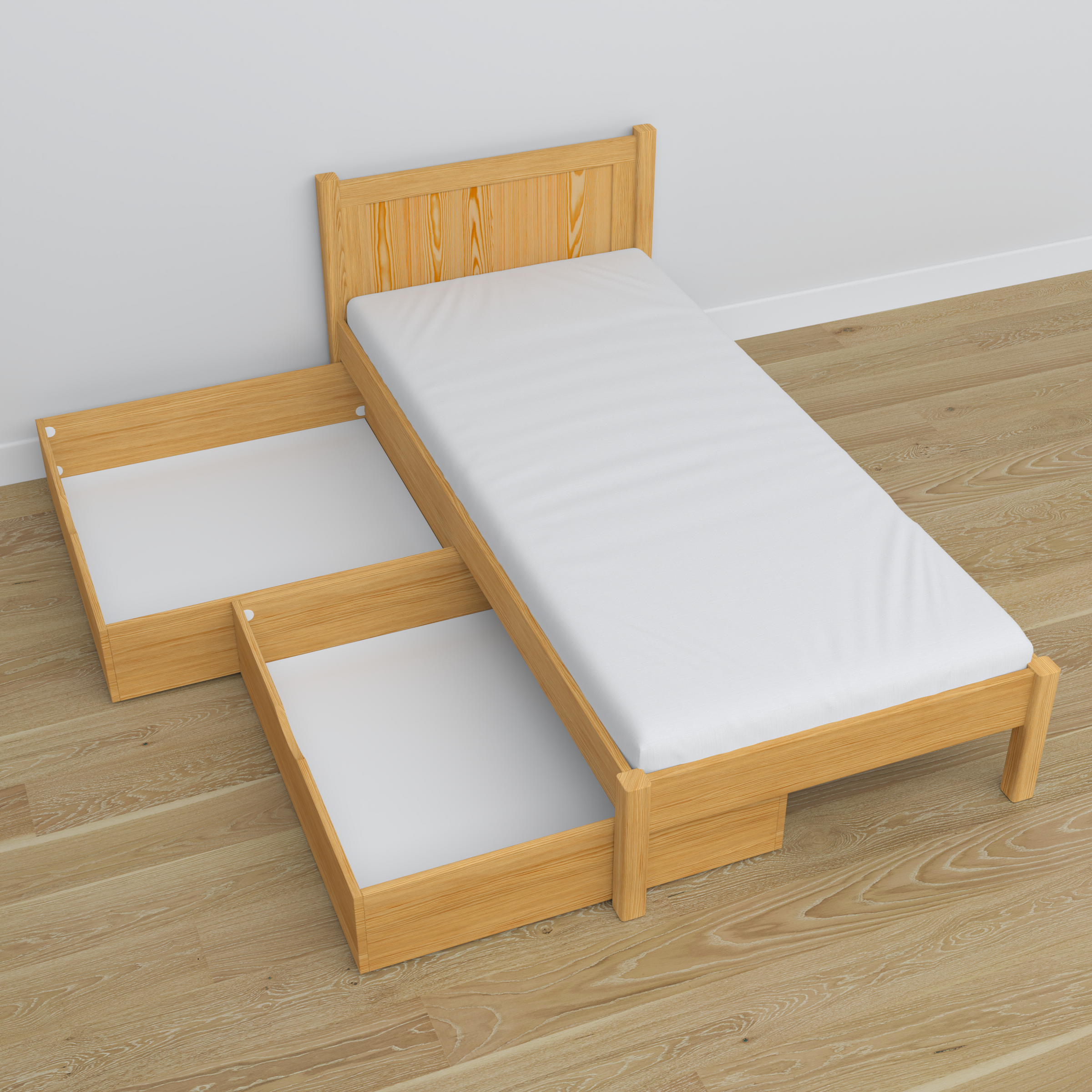 Sommier en pin Nizio pour lit avec tiroir – base durable