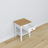 Table de chevet 1S N01 Scandi en bois blanc / chêne naturel