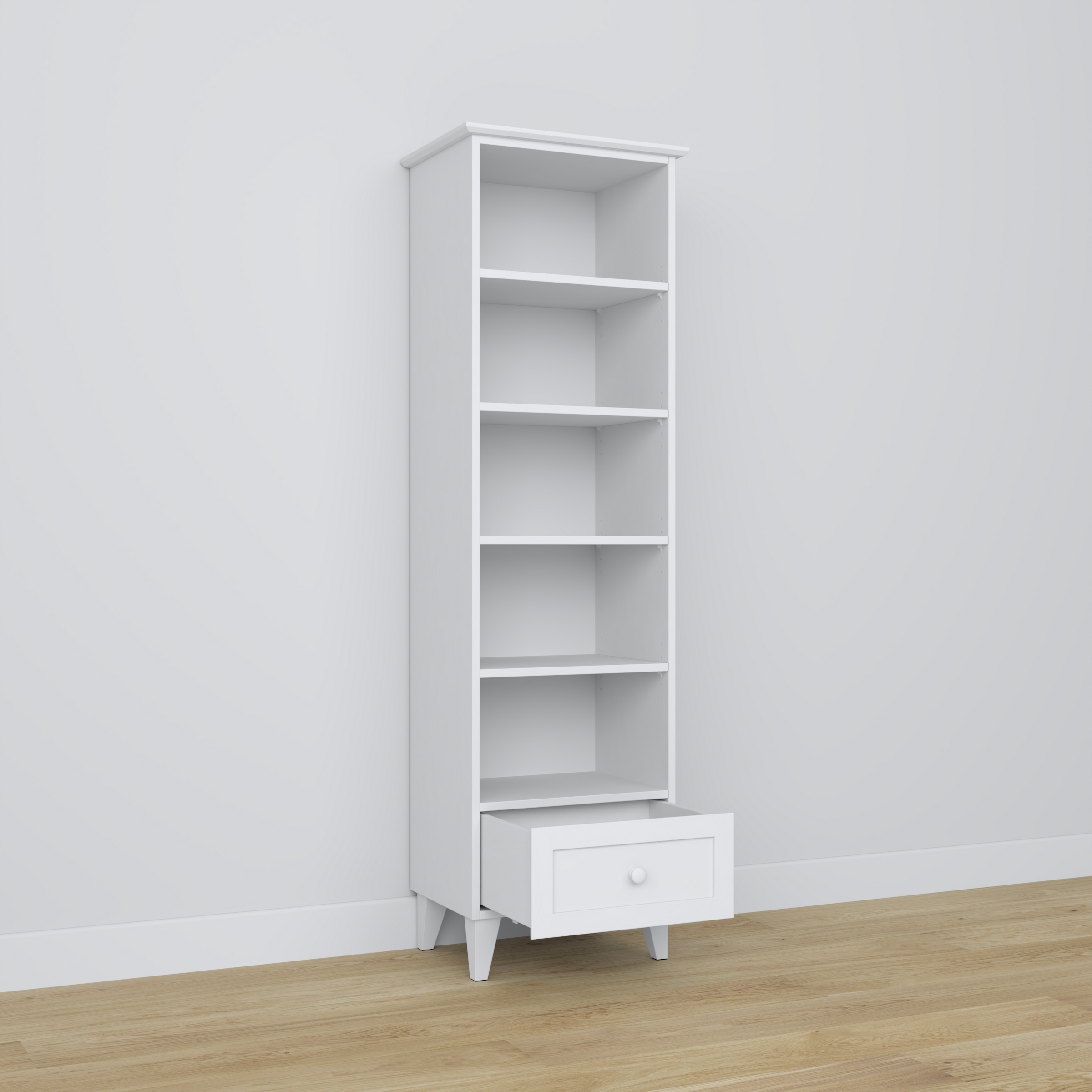 Étagère 1S 57 Scandi en bois blanc