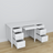 Bureau 6S Scandi en bois blanc