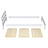 Bed with mattress drawer natural oak made of oak – dimensions, Nizio