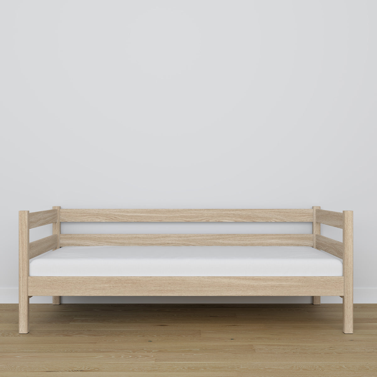 Sofa-Bett Eiche gebleicht – Holz- und Verbindungsdetails, Nizio Home