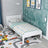Lit blanc dans la chambre d'enfant – décoration scandinave, en bois