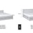 Doppelbett Holz Grau – Verbindungs- und Schubladendetails, Nizio