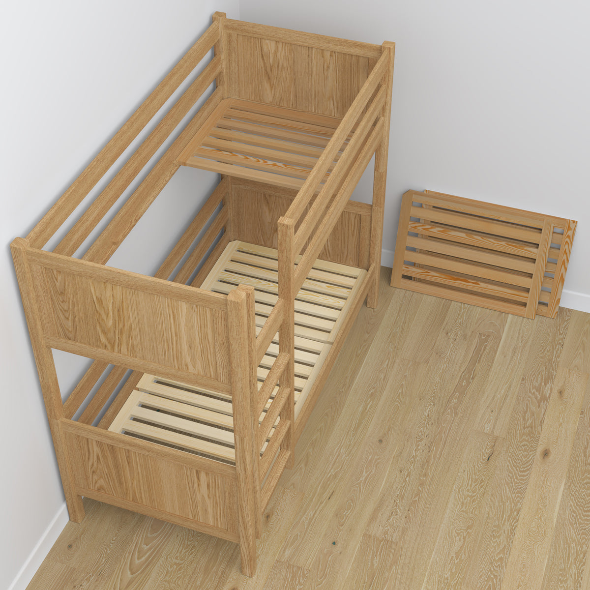 Natural Oak Bunk Bed – Oak Joinery Joints, Close-up, Nizio Home