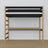 Hochbett aus Holz schwarz-eiche mit Schreibtisch – Rahmen und Latten, Nizio
