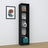 Bookcase wooden black – living room and office, solid wood, Scandinavian style Nizio
