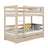 Bleached Oak Bunk Bed for Children – Two Sleeping Areas and Drawer, Oak